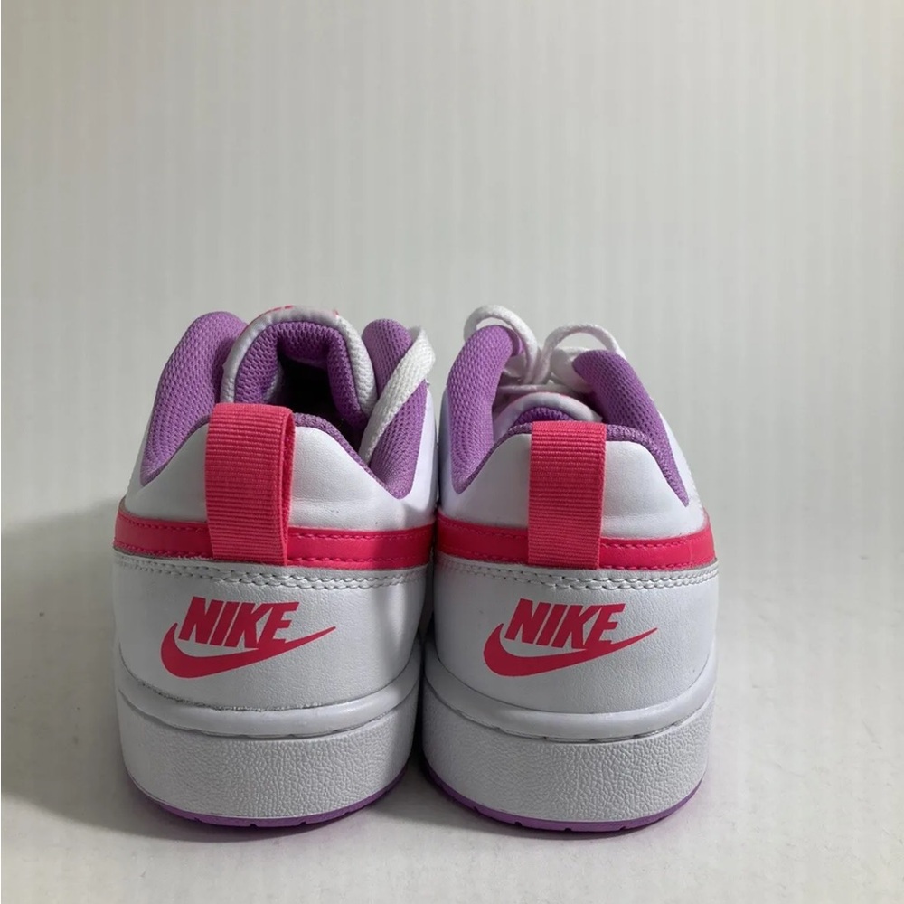 NIKE COURT BOROUGH LOW 2 (GS) WHITE/HYPER PINK [BQ5448 111] US SZ 7y - Picture 3 of 3